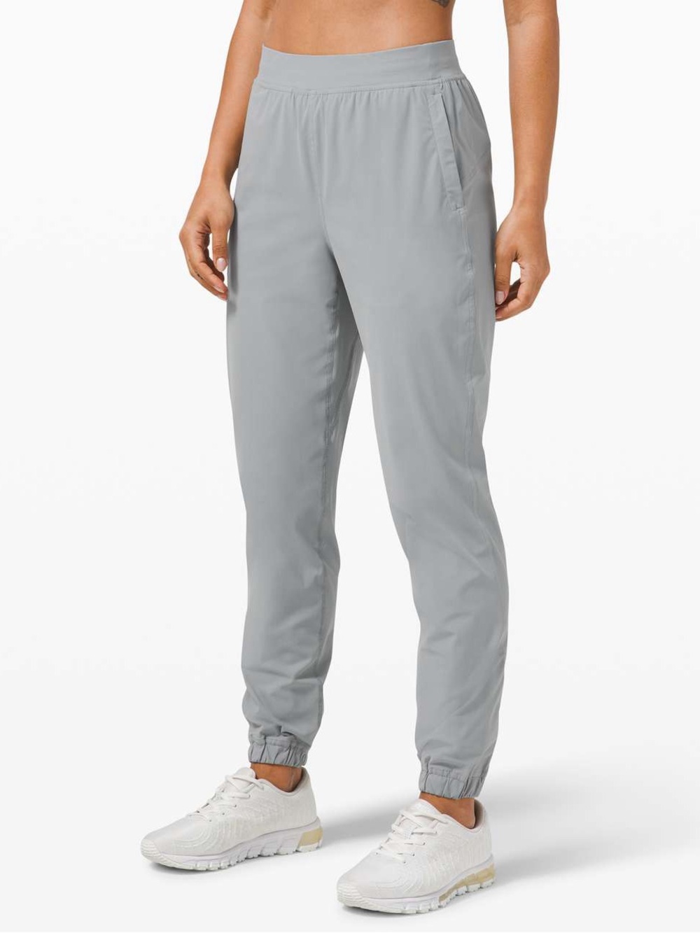 Lululemon Adapted State High Rise Light Gray Active Woman’s Jogger Pants 12